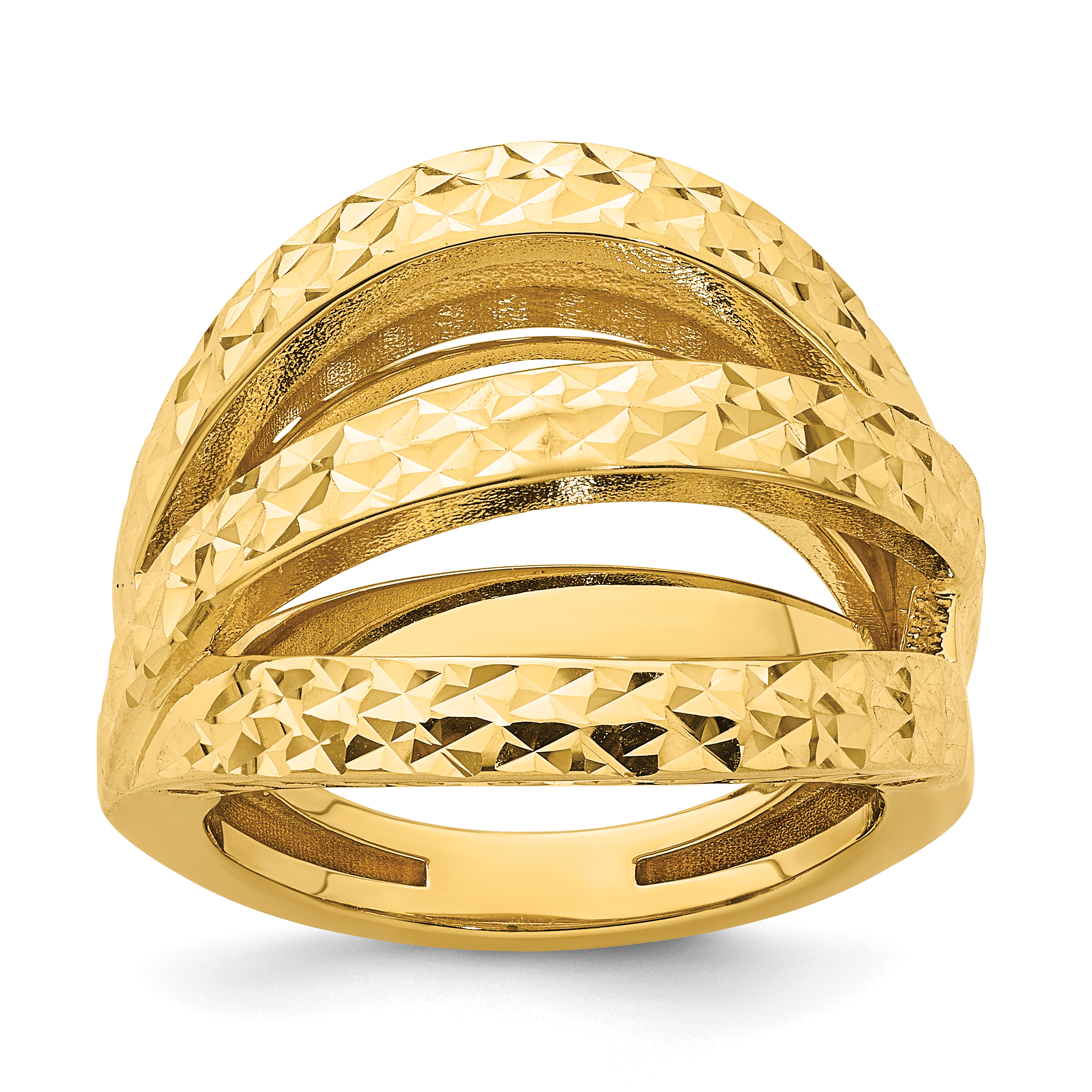 14K Yellow Gold Twisted Rope and Bujukan Bead Wide Band Ring LR51885Y4JJJ -  South Shore Diamond Exchange